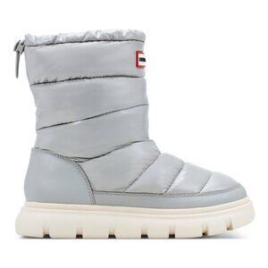 NEW size 8 Light Gray Hunter Womens Maribel lug sole Snow Booties Insulated